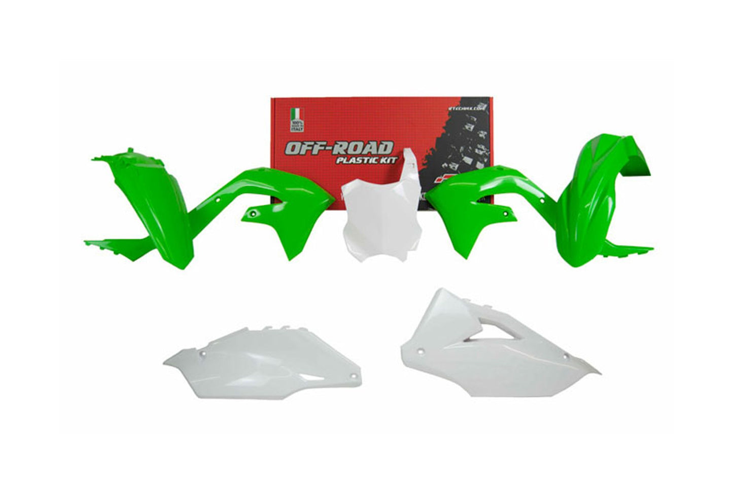 Kit Plastiche Racetech KAWASAKI KX 250/450 2020-2024 Kit VERDE-BIANCO