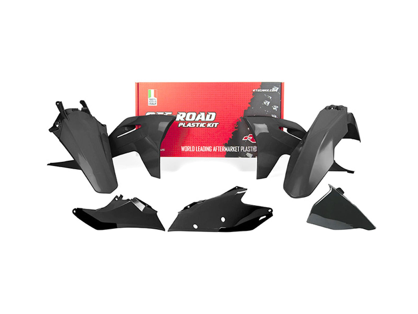 Kit Plastiche Racetech GASGAS EC 250/300/350 SENZA TABELLA ANTERIORE 2021-2023 Kit NERO