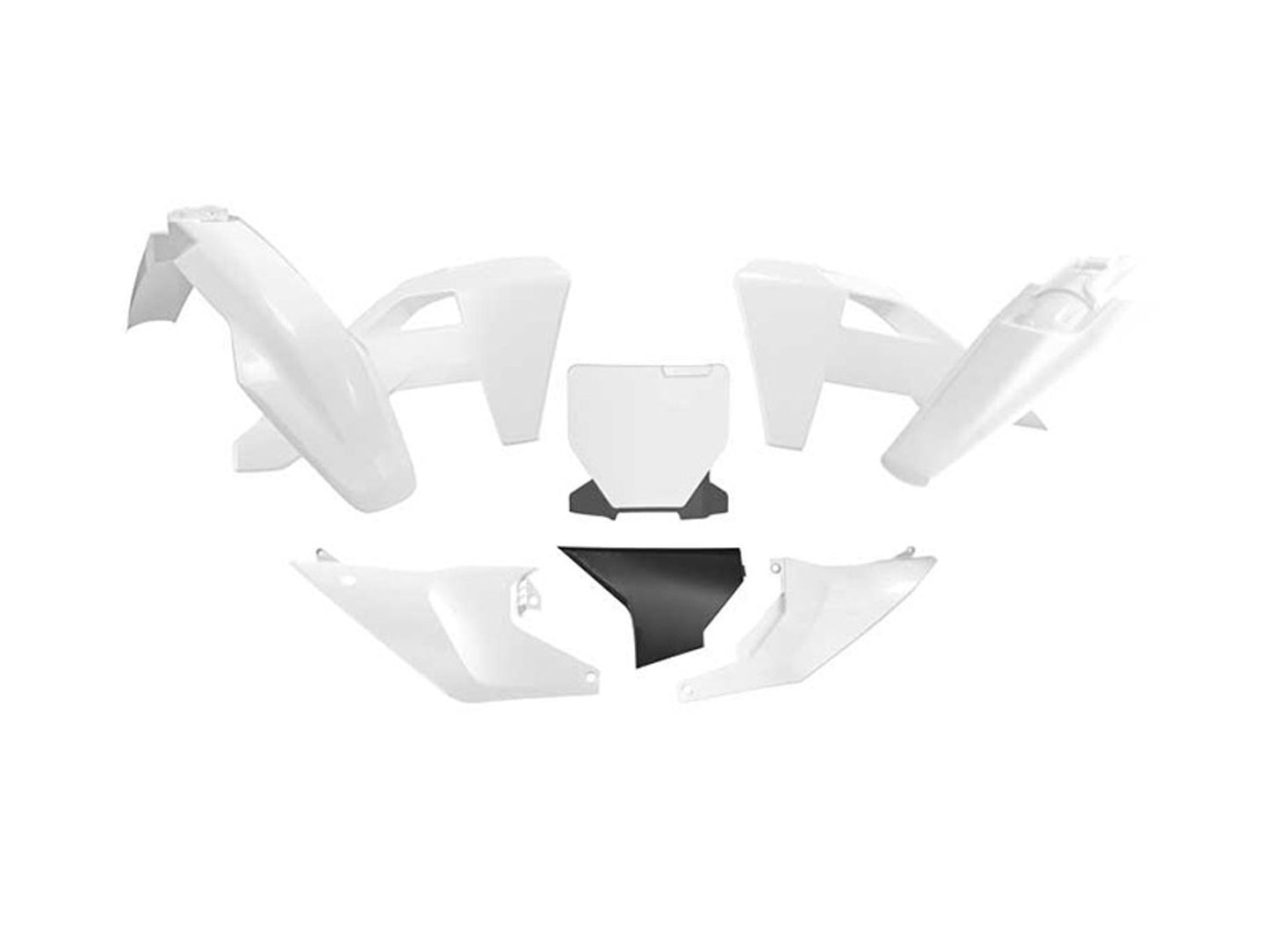 Kit Plastiche Racetech HUSQVARNA 125/150/250/300/350/450 2025-2026 Kit BIANCO-NERO
