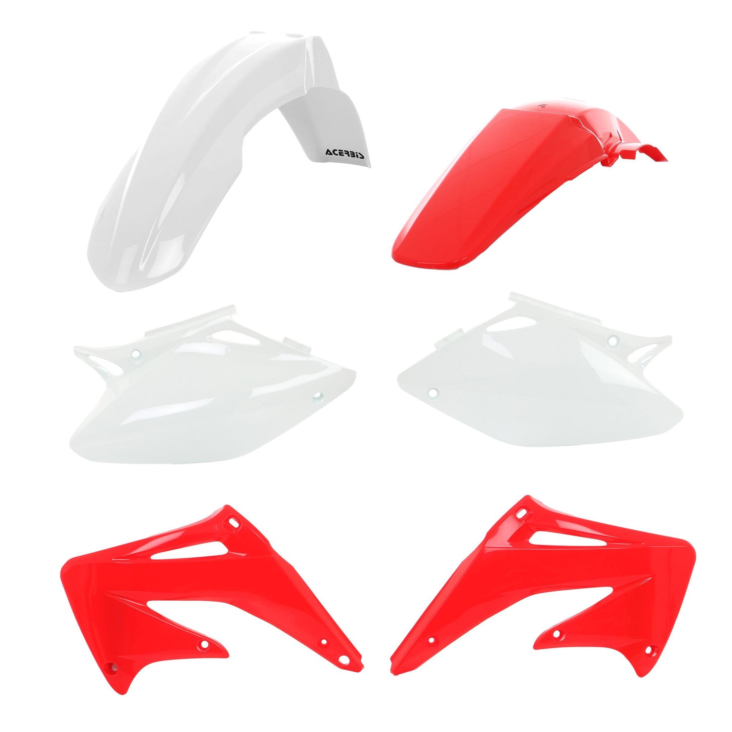 KIT PLASTICHE HONDA CRF 450R 04 ACERBIS BIANCO/ROSSO