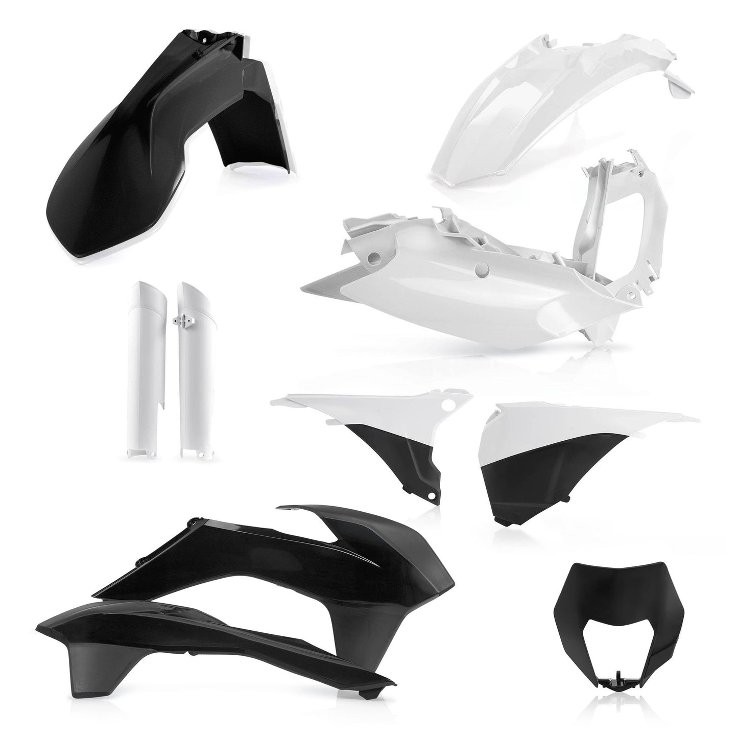 KIT PLASTICHE COMPLETO KTM EXC EXC-F 2014 ACERBIS NERO/BIANCO