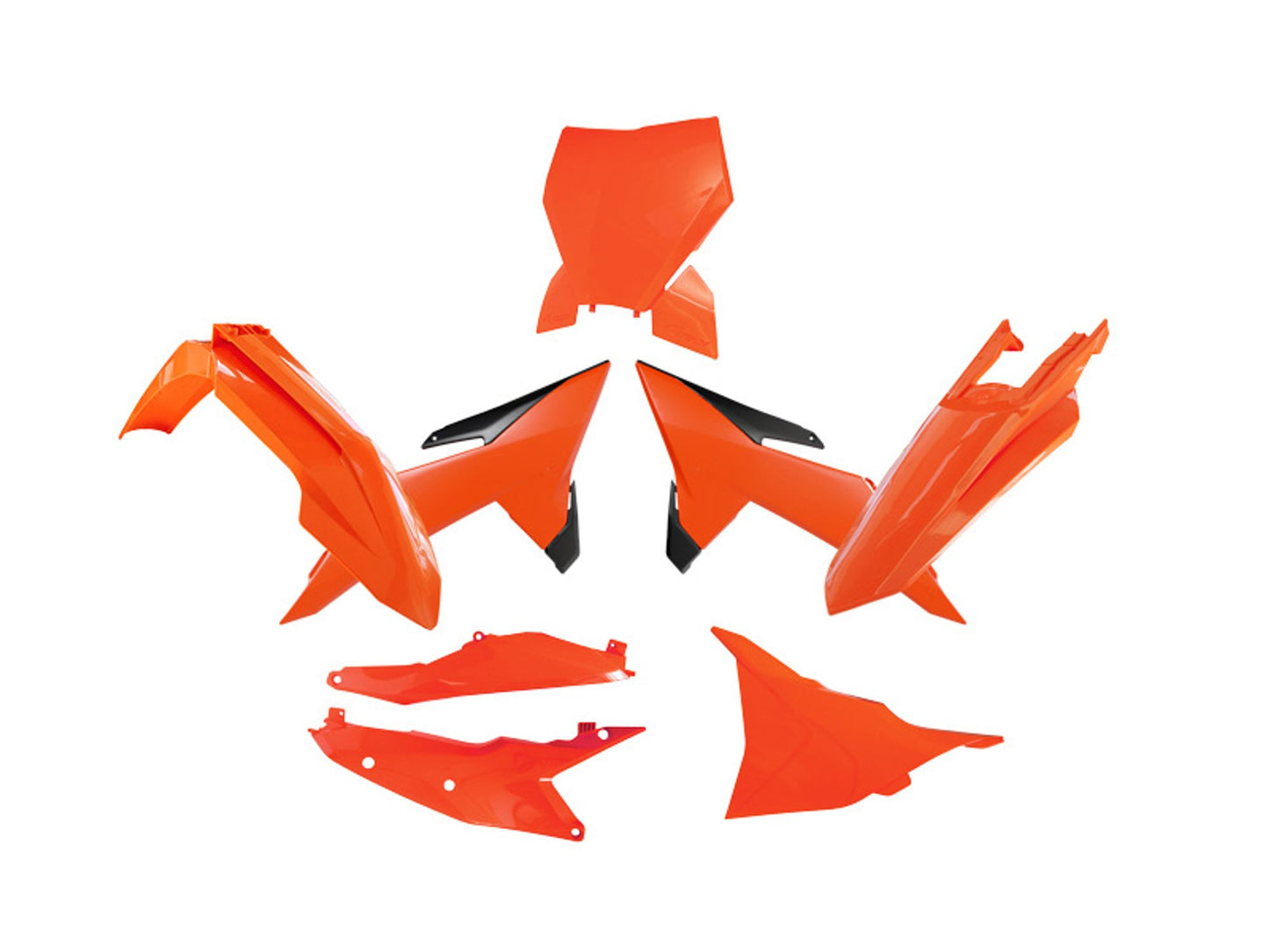 Kit Plastiche Racetech KTM 125/250/300/350/450 SENZA PARASTELI 2025-2026 Kit ARANCIONE NEON