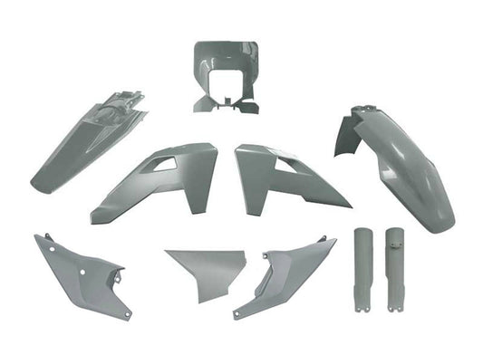 Kit Plastiche Racetech HUSQVARNA 125/150/250/300/350/450/501 CON PARASTELI 2024-2026 Kit GRIGIO QUANTUM