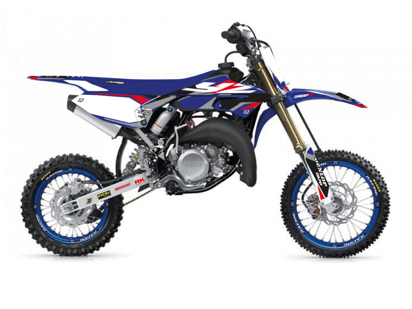 Kit Adesivi Dream 5 Chrome Blackbird Yamaha YZ 65 2019-2026