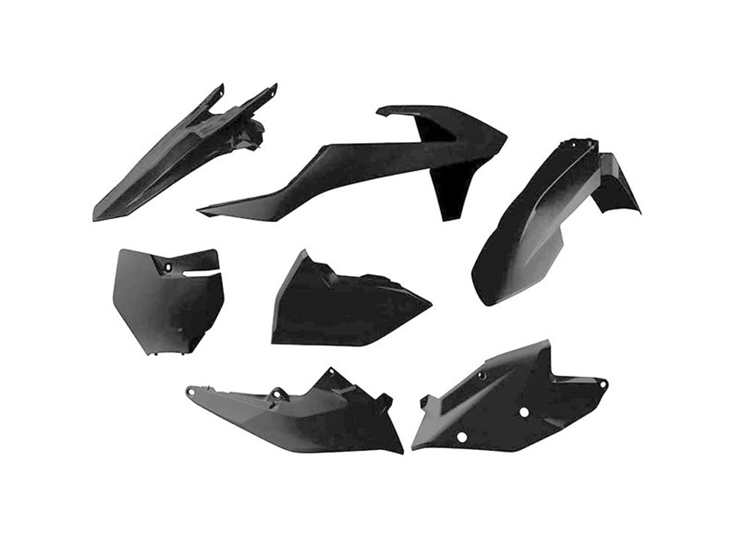 Kit Plastiche Racetech KTM 125/150/250/350/450 SENZA PARASTELI 2016-2018 Kit Completo Enduro NERO
