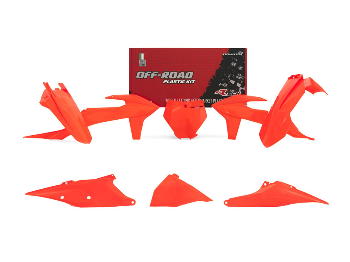 Kit Plastiche Racetech KTM 125/150/250/300/350/450 SENZA PARASTELI 2019-2022 Kit ARANCIONE NEON