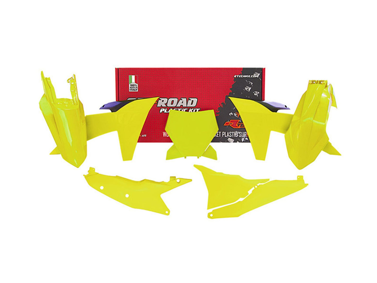 Kit Plastiche Racetech KTM 125/250/300/350/450 SENZA PARASTELI 2023-2024 Kit GIALLO NEON