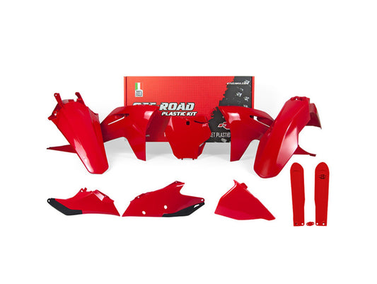 Kit Plastiche Racetech CON PARASTELI GASGAS MC 125/250/350/450 2021-2023 Kit ROSSO GASGAS - NERO