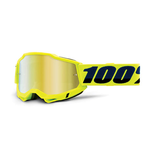 MASCHERA 100% ACCURI 2 YELLOW - LENTE A SPECCHIO ORO