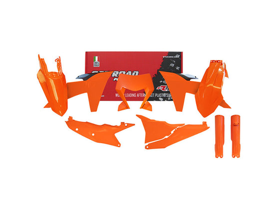 Kit Plastiche Racetech KTM 125/250/300/350/450/500 CON PARASTELI 2024-2025 Kit ARANCIONE KTM