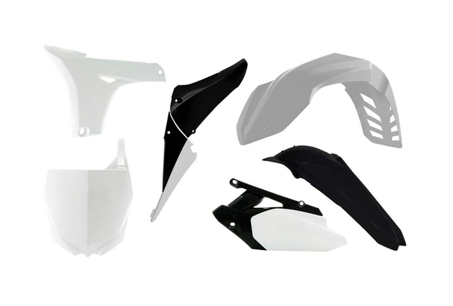 Kit Plastiche Racetech YAMAHA YZ 450 2010-2013 Kit BIANCO - NERO