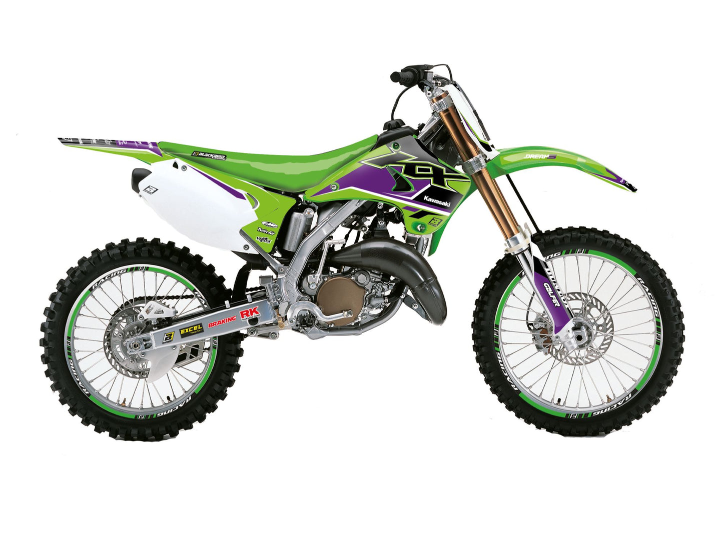 Kit Adesivi Dream 5 Chrome Blackbird Kawasaki KX 250 2003-2008