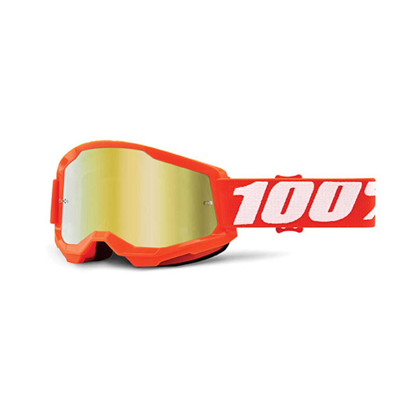 MASCHERA 100% STRATA 2 ORANGE - LENTE A SPECCHIO ORO