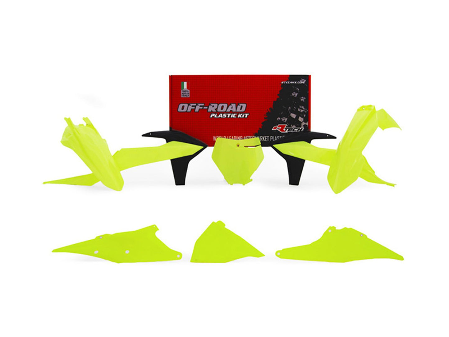 Kit Plastiche Racetech KTM 125/150/250/300/350/450 SENZA PARASTELI 2019-2022 Kit GIALLO NEON