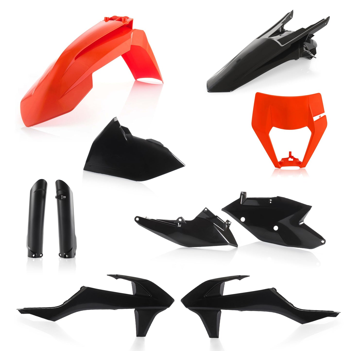 KIT PLASTICHE COMPLETO EXC/EXC-F 19 ACERBIS NERO/ARANCIONE
