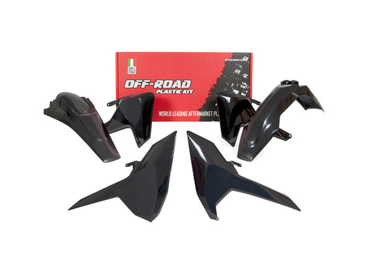 Kit Plastiche Racetech HUSQVARNA 250/300/350/450/501 SENZA TABELLA ANTERIORE 2017-2019 Kit NERO