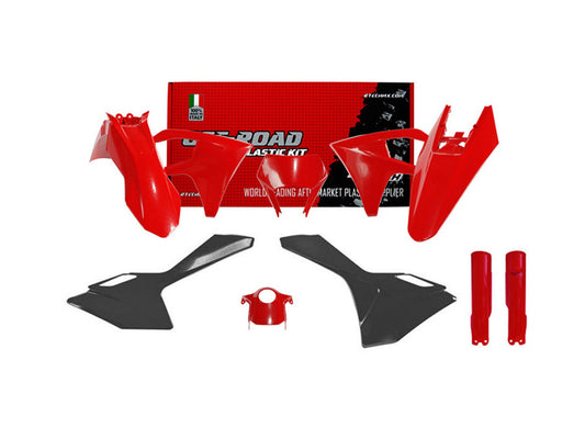 Kit Plastiche Racetech GASGAS EC 125/250/300/350/450/500 CON PARASTELI 2024-2026 Kit ROSSO GG/NERO
