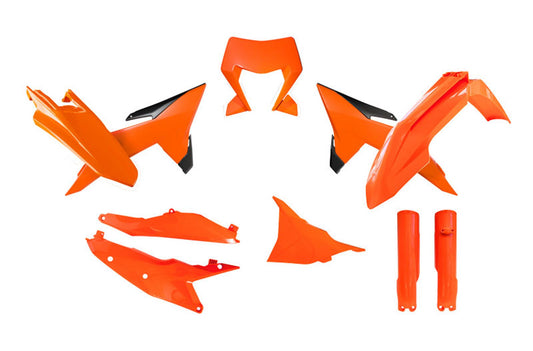 Kit Plastiche Racetech KTM 125/250/300/350/450/500 SENZA PARASTELI 2026-2026 Kit ARANCIONE NEON