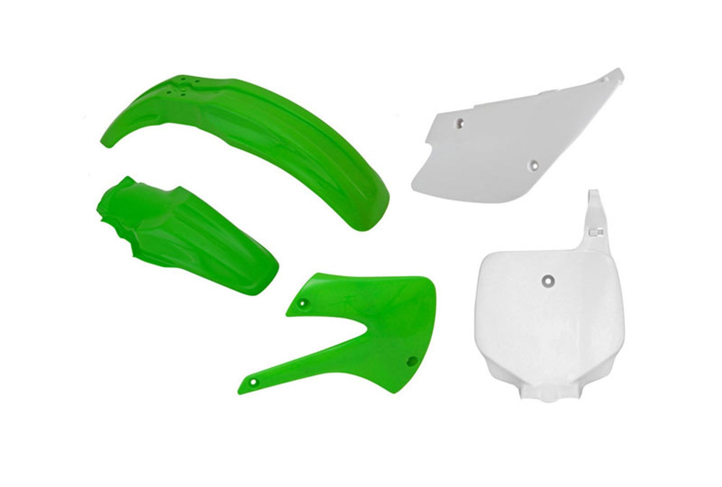 Kit Plastiche Racetech KAWASAKI KX 85/100 1998-2013 Kit VERDE-BIANCO