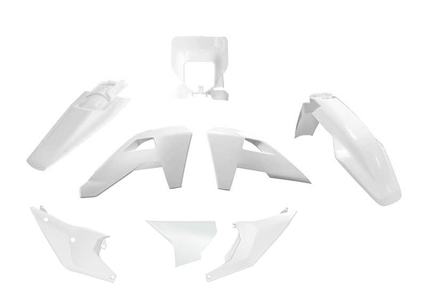Kit Plastiche Racetech HUSQVARNA 125/150/250/300/350/450/501 2024-2026 Kit Completo Enduro Motocross BIANCO