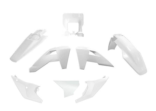 Kit Plastiche Racetech HUSQVARNA 125/150/250/300/350/450/501 2024-2026 Kit Completo Enduro Motocross BIANCO