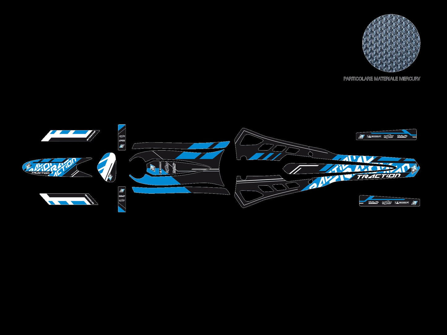 Kit Adesivi Traction Blackbird Sherco ST 250 2007-2009