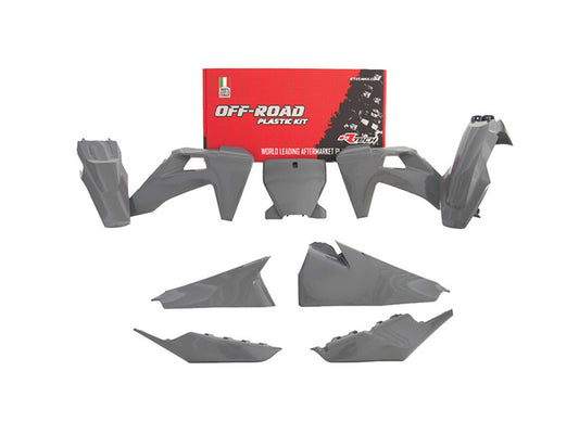 Kit Plastiche Racetech HUSQVARNA 125/250/300/350/450 SENZA PARASTELI 2019-2022 Kit GRIGIO QUANTUM