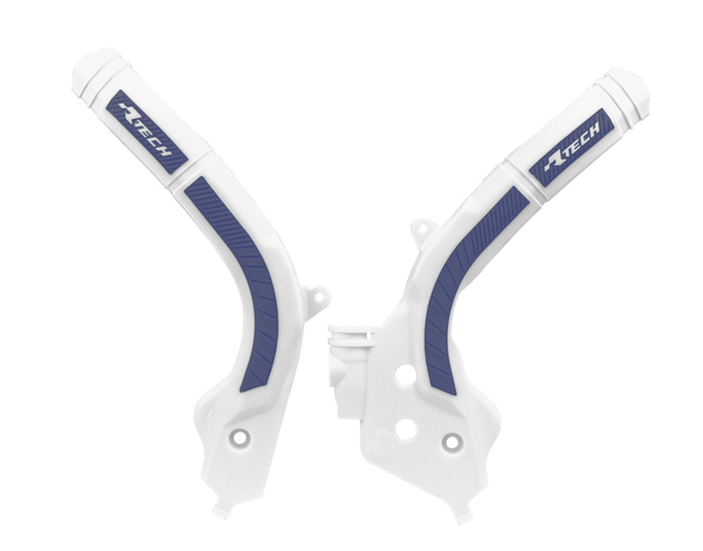 Racetech PROTEZIONE TELAIO BI-MATERIALE HUSQVARNA 125/150/250/300/350/450/501 2017-2023 BIANCO-BLU
