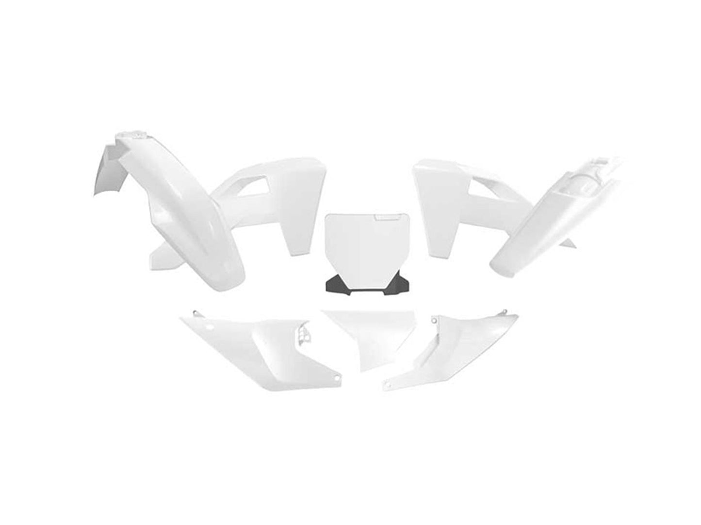 Kit Plastiche Racetech HUSQVARNA 125/150/250/300/350/450 2025-2026 Kit Completo Enduro Motocross BIANCO