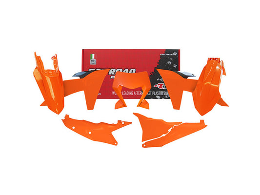 Kit Plastiche Racetech KTM 125/250/300/350/450/500 SENZA PARASTELI 2024-2025 Kit ARANCIONE KTM