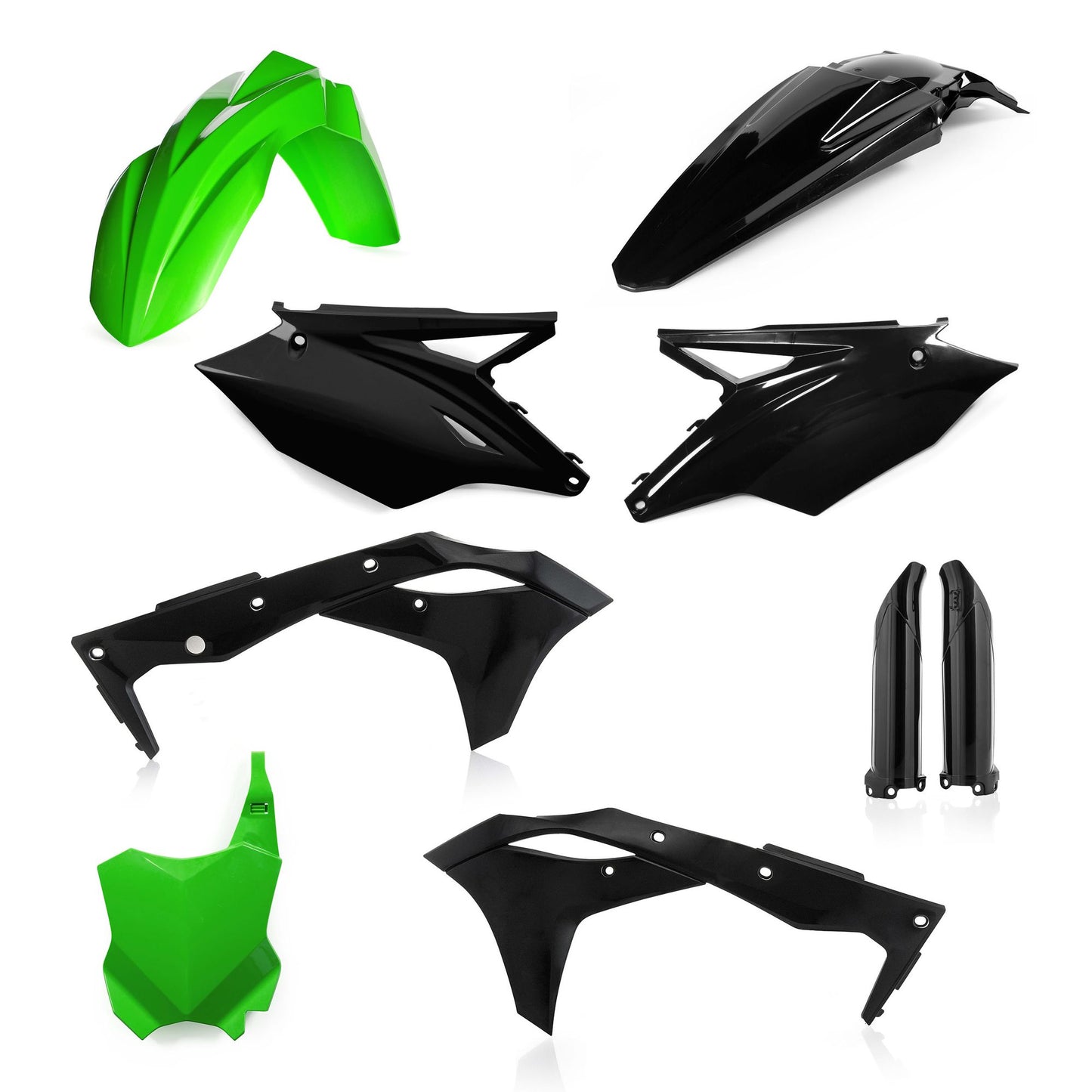 KIT PLASTICHE COMPLETO KAWASAKI KXF250 19 ACERBIS NERO/VERDE