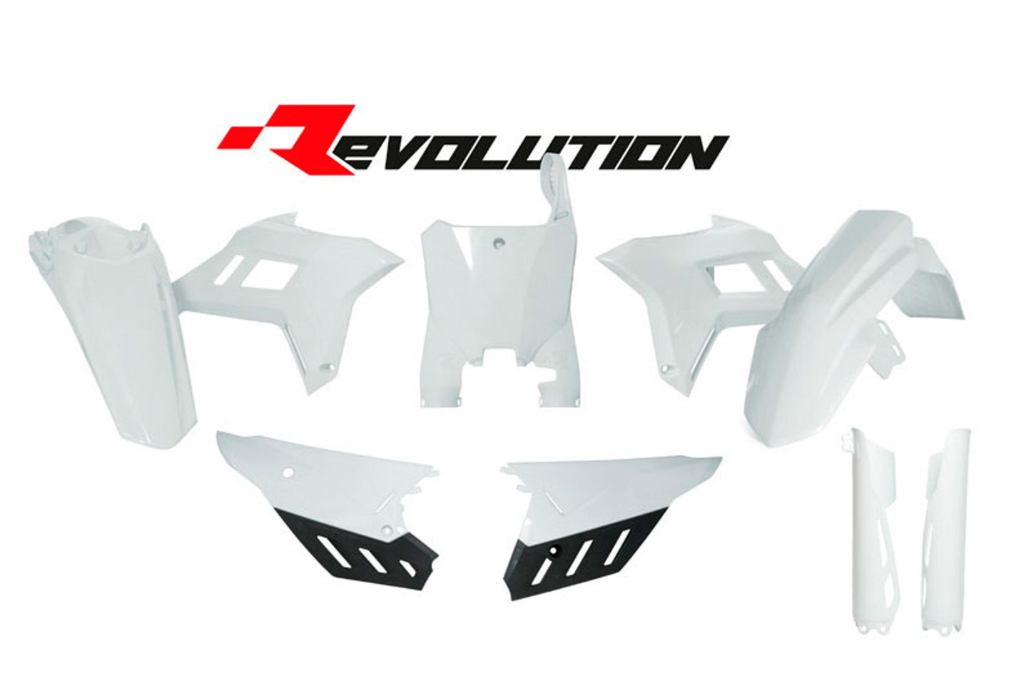 Kit Plastiche Racetech REVOLUTION CON PARASTELI HONDA CRF 250/450 2021-2024 Kit BIANCO