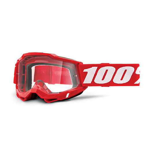 MASCHERA 100% ACCURI 2 OTG RED V1 - LENTE TRASPARENTE