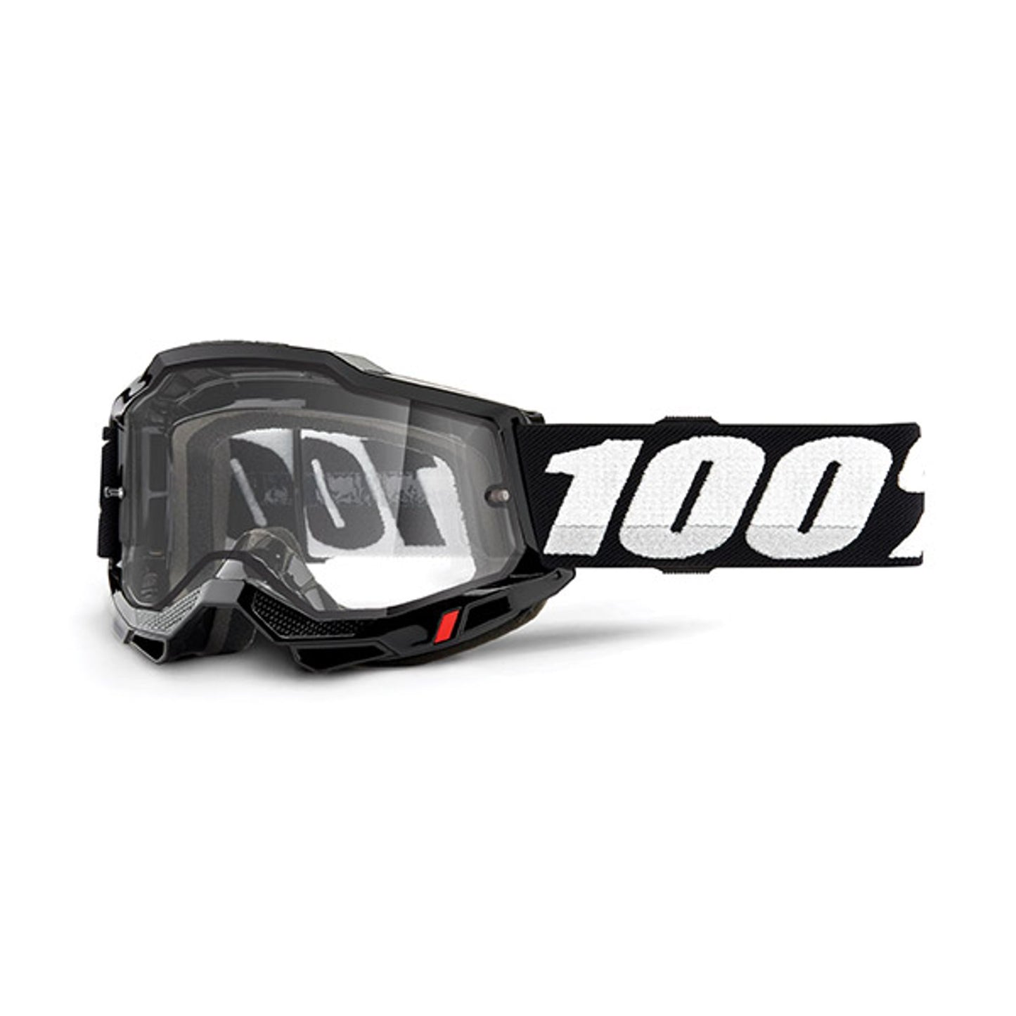 MASCHERA 100% ACCURI 2 ENDURO BLACK - LENTE TRASPARENTE