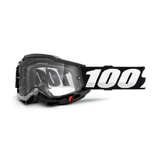 MASCHERA 100% ACCURI 2 ENDURO BLACK - LENTE TRASPARENTE