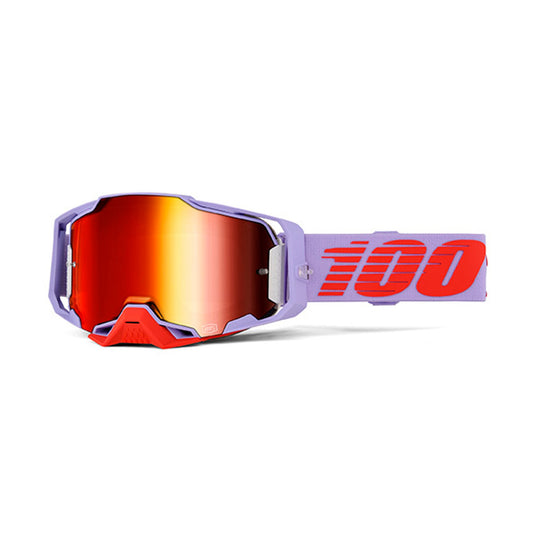 MASCHERA 100% ARMEGA FAUSTO - LENTE A SPECCHIO ROSSA