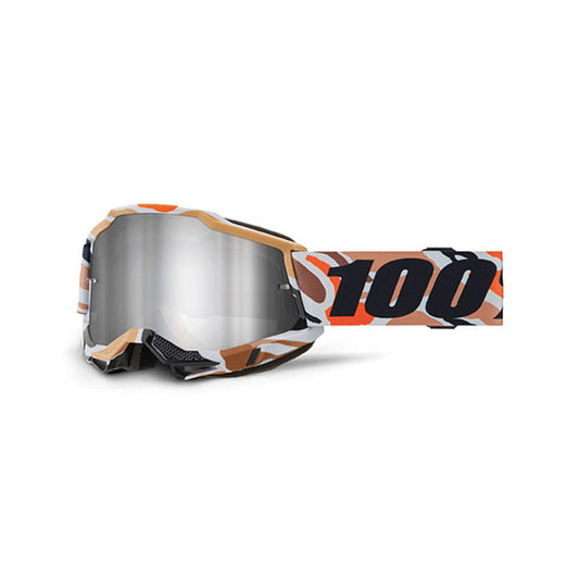 MASCHERA 100% ACCURI 2 FLEA - LENTE A SPECCHIO ARGENTO