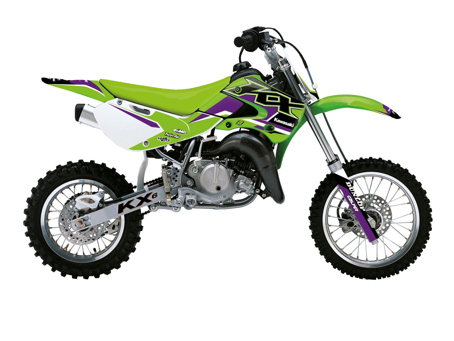 Kit Adesivi Dream 5 Chrome Blackbird Kawasaki KX 65 2000-2026