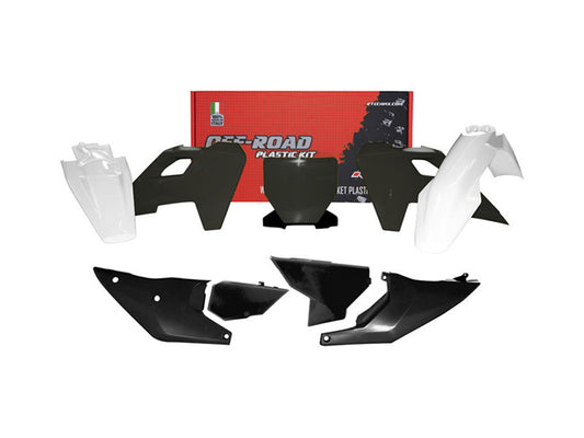 Kit Plastiche Racetech HUSQVARNA 125/250/300/350/450 2023-2024 Kit NERO-BIANCO