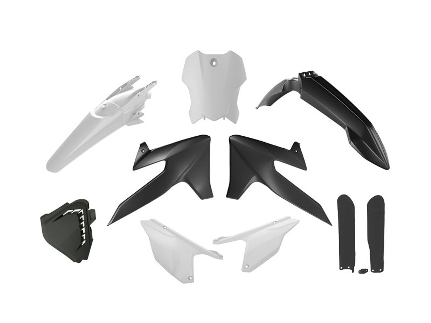 Kit Plastiche Racetech TRIUMPH TF 250/450 2024-2026 Kit NERO-BIANCO