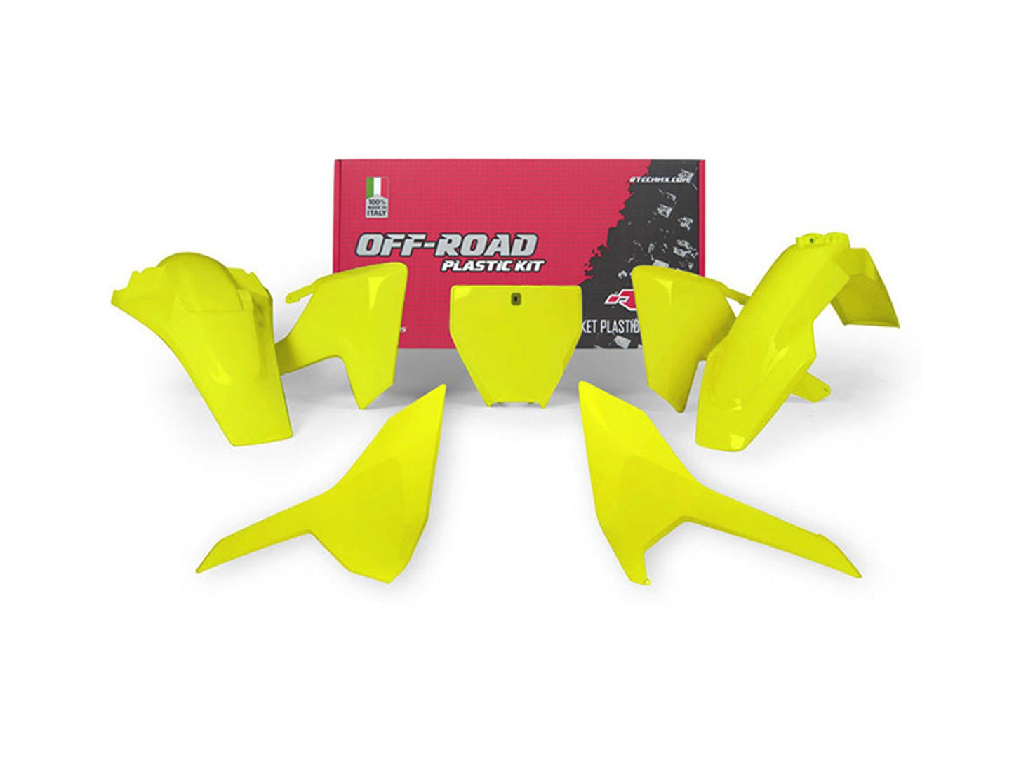 Kit Plastiche Racetech HUSQVARNA 125/250/350/450 SENZA PARASTELI 2016-2019 Kit GIALLO NEON