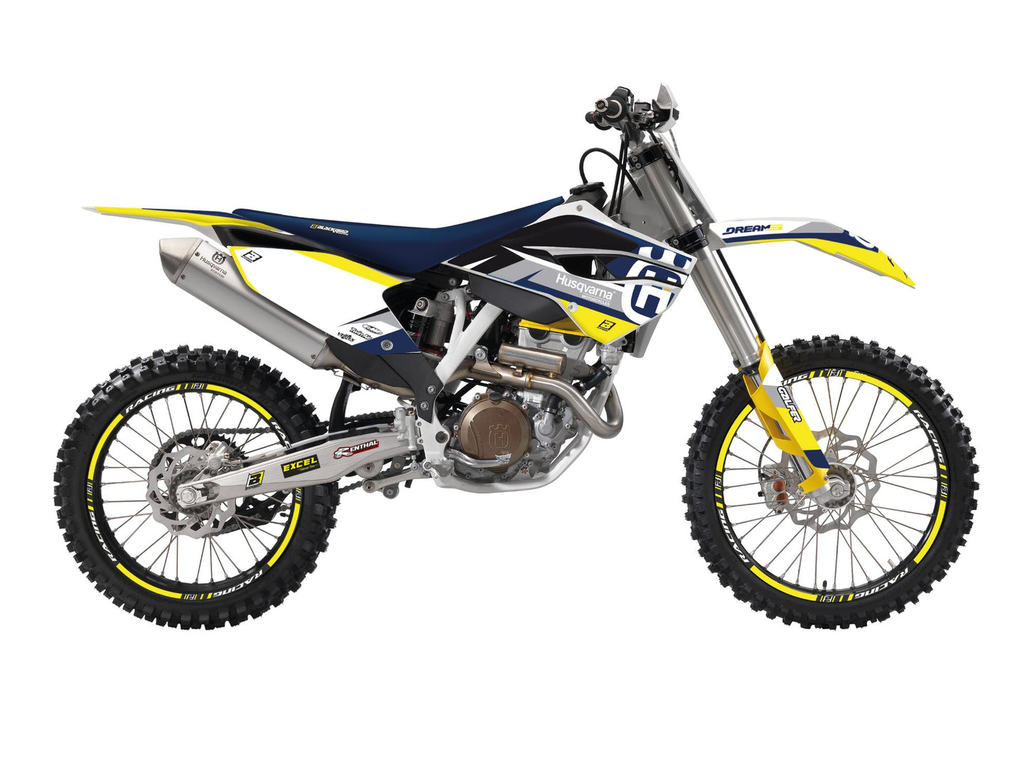 Kit Adesivi Dream 5 Chrome Blackbird Husqvarna FC 350 2014-2015