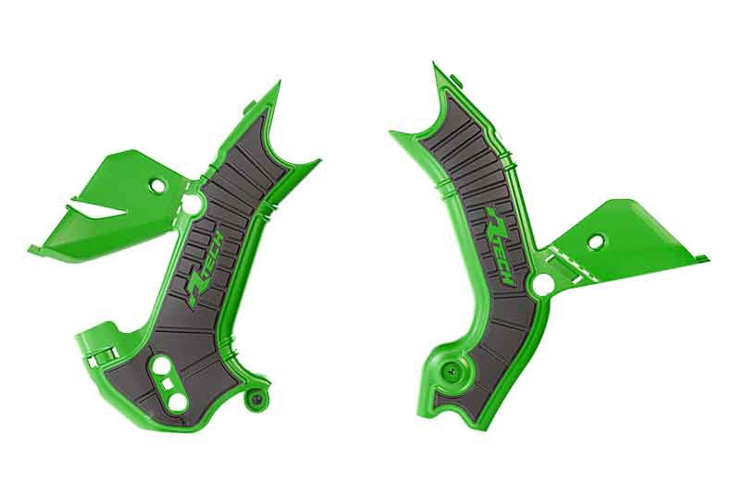 Racetech PROTEZIONE TELAIO BI-MATERIALE KAWASAKI KX 250/450 2024-2025 VERDE KX/NERO