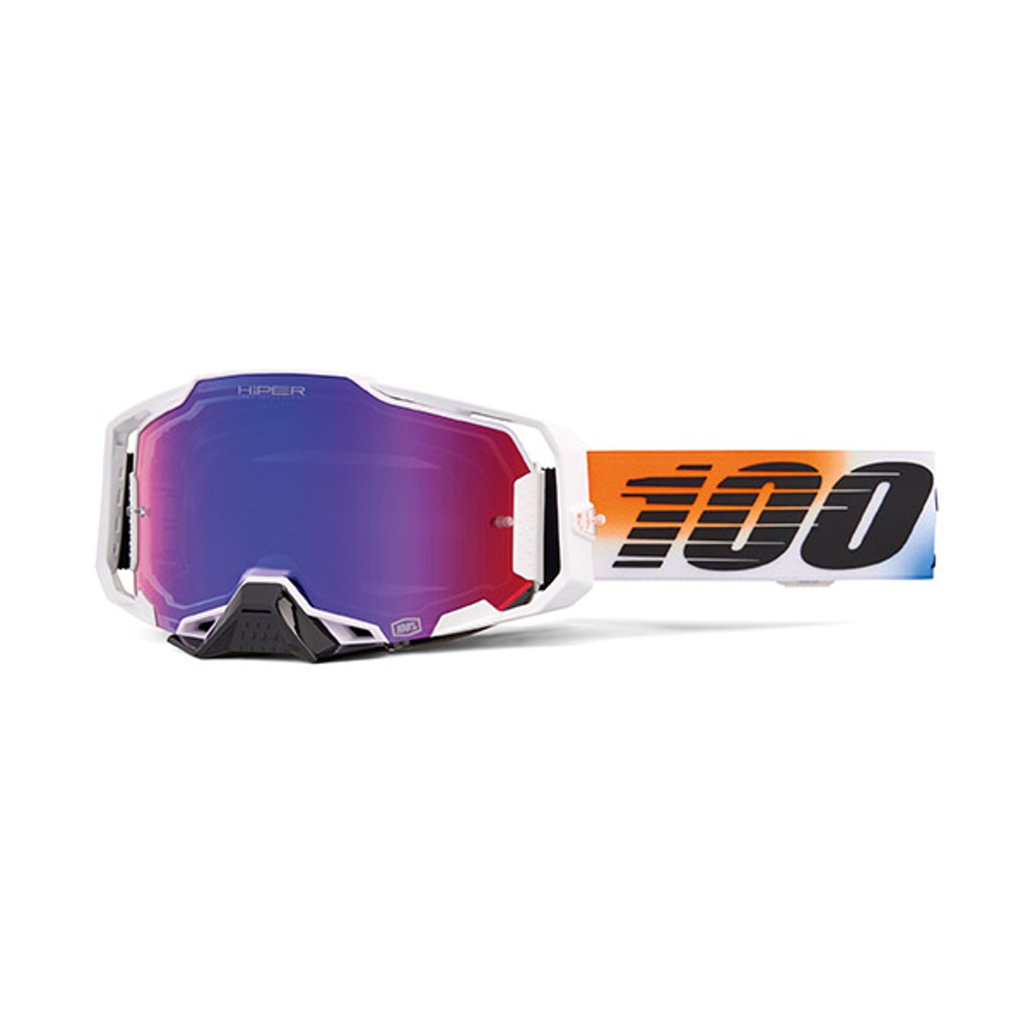 MASCHERA 100% ARMEGA HIPER UNITED - LENTE A SPECCHIO ROSSA/BLU