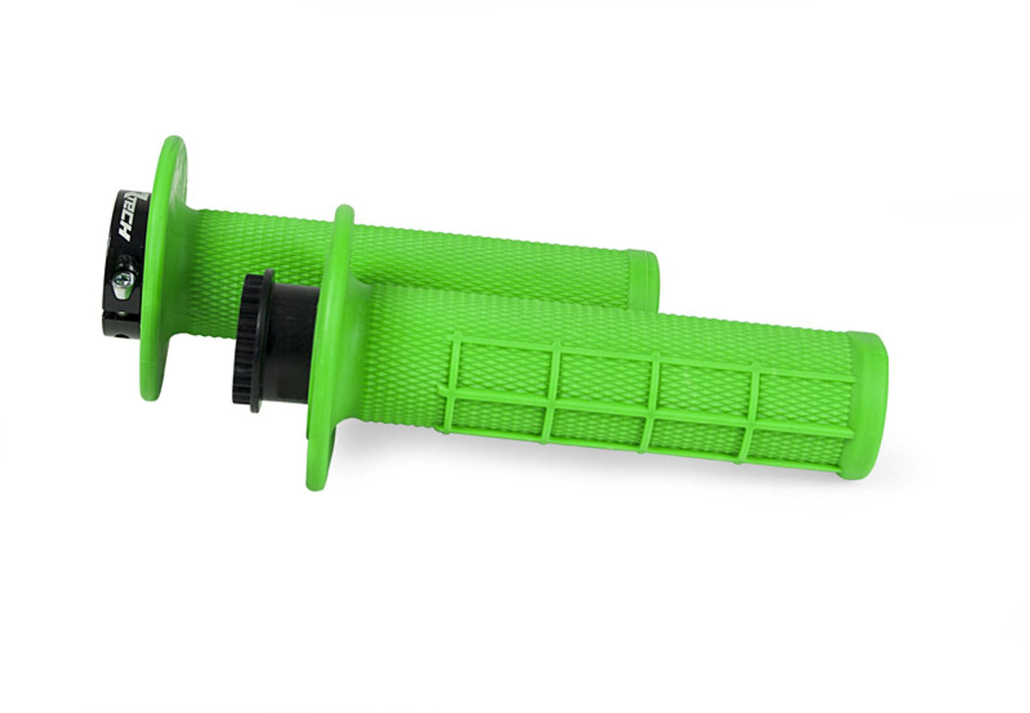 Racetech MANOPOLE R20 WAFFLE LOCK-ON UNIVERSALI - MODELLO HALF WAFFLE VERDE NEON