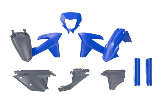 Kit Plastiche Racetech SHERCO 125/250/300/450/500 CON PARASTELI 2025-2026 Kit BLU-GRIGIO