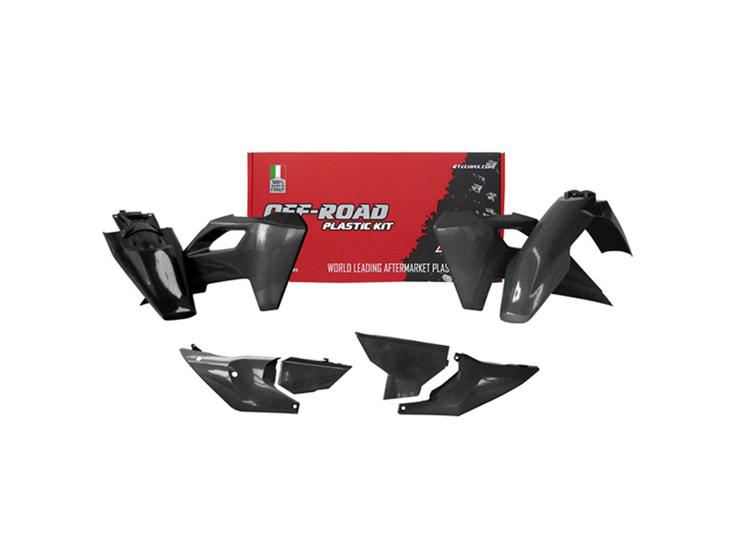 Kit Plastiche Racetech HUSQVARNA 150/250/300/350/450/501 SENZA MASCHERINA FARO 2024-2025 Kit NERO