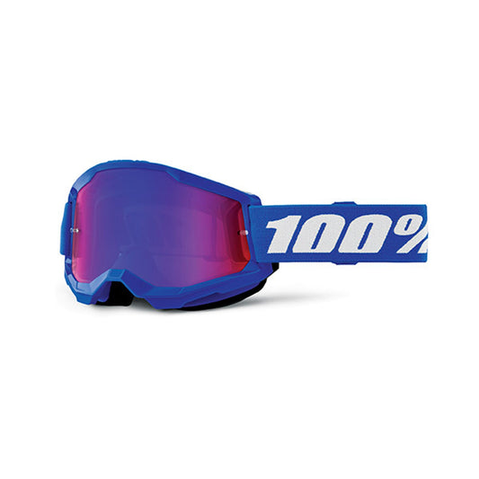 MASCHERA 100% STRATA 2 JUNIOR BLUE - LENTE A SPECCHIO ROSSA/BLU
