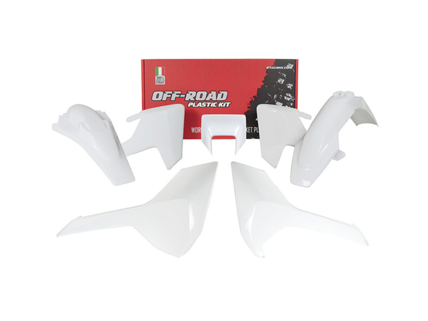 Kit Plastiche Racetech HUSQVARNA 250/300/350/450/501 SENZA PARASTELI 2017-2019 Kit BIANCO