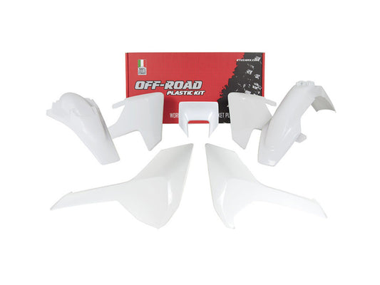 Kit Plastiche Racetech HUSQVARNA 250/300/350/450/501 SENZA PARASTELI 2017-2019 Kit BIANCO